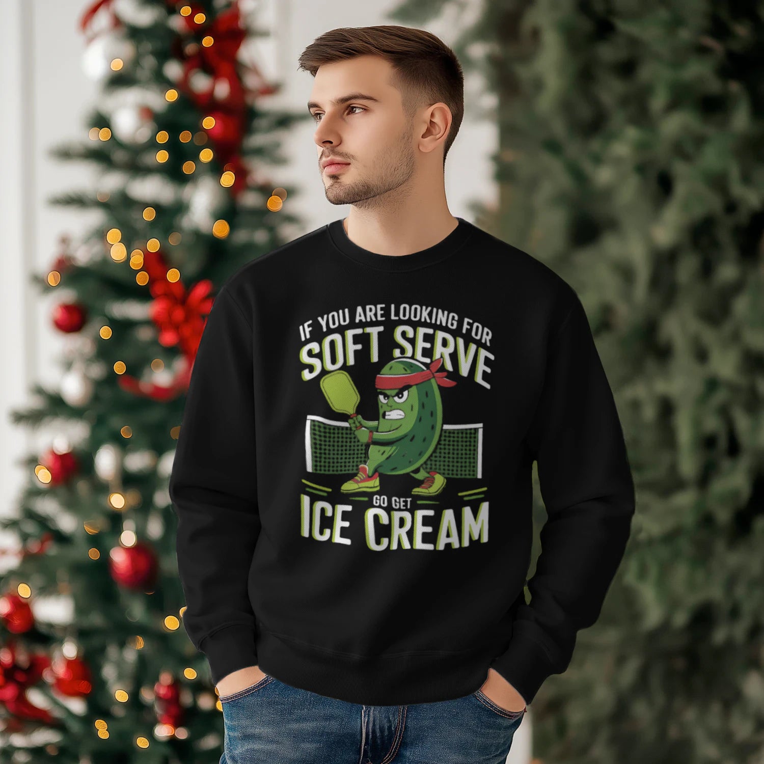 Pickleball & Ice Cream Men’s Sweatshirt – Funny Gift