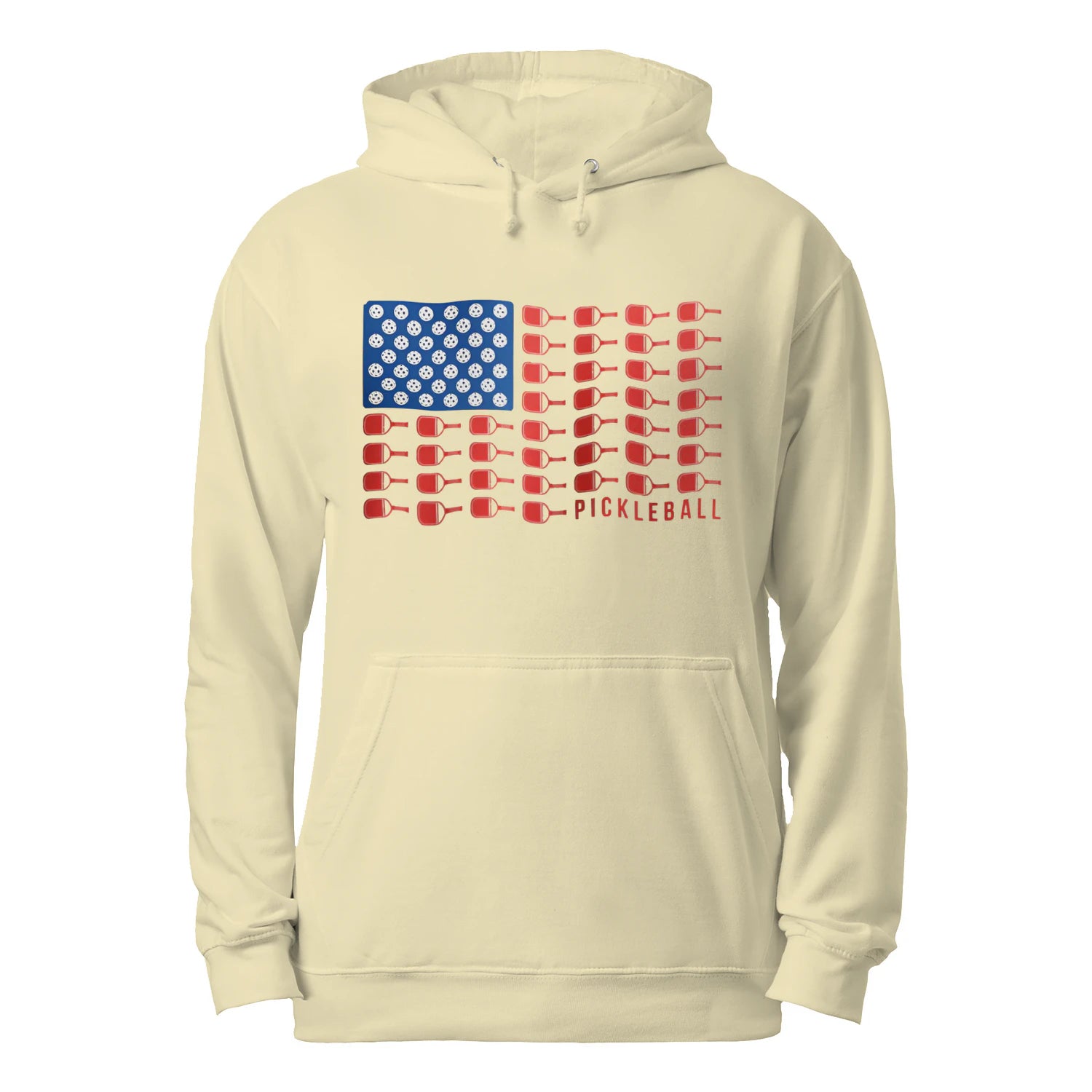 American Flag Pickleball Men’s Hoodie – Funny Gift