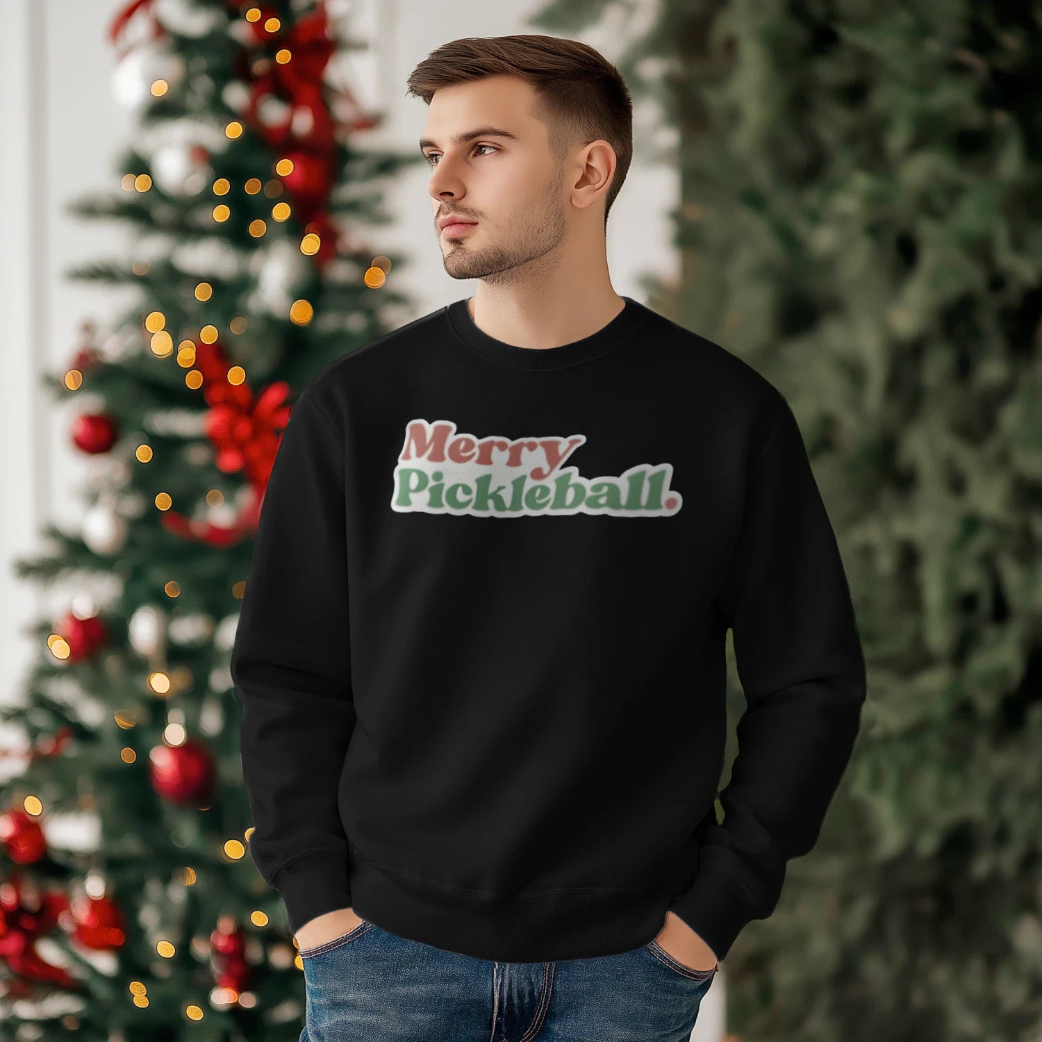 Merry Pickleball Men’s Sweatshirt – Funny Gift