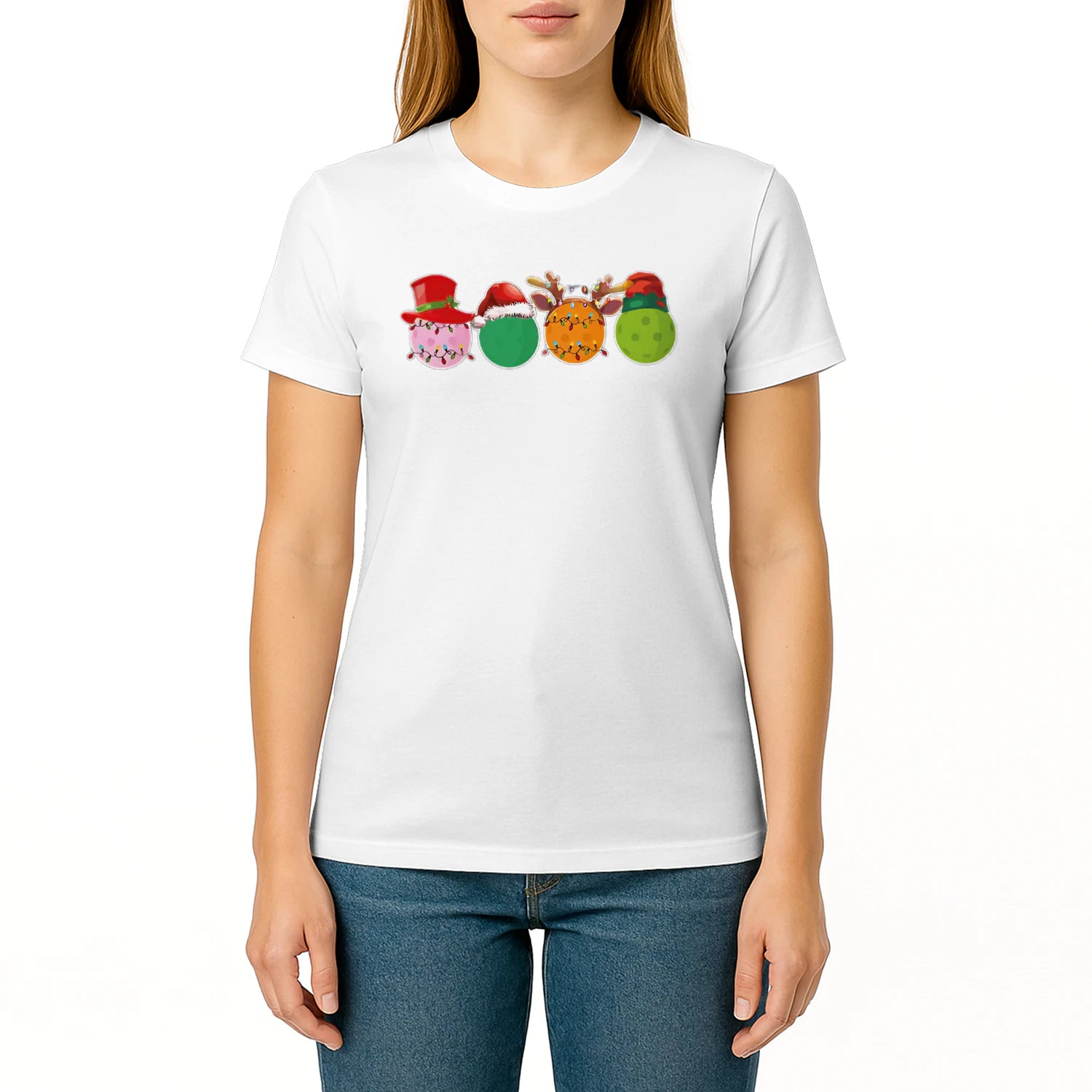 Pickleball Christmas Ornaments for Women’s T-Shirt – Funny Gift