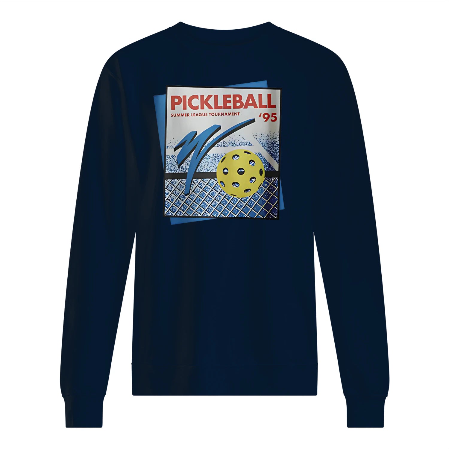 Retro Pickleball Court Men’s Sweatshirt – Funny Gift