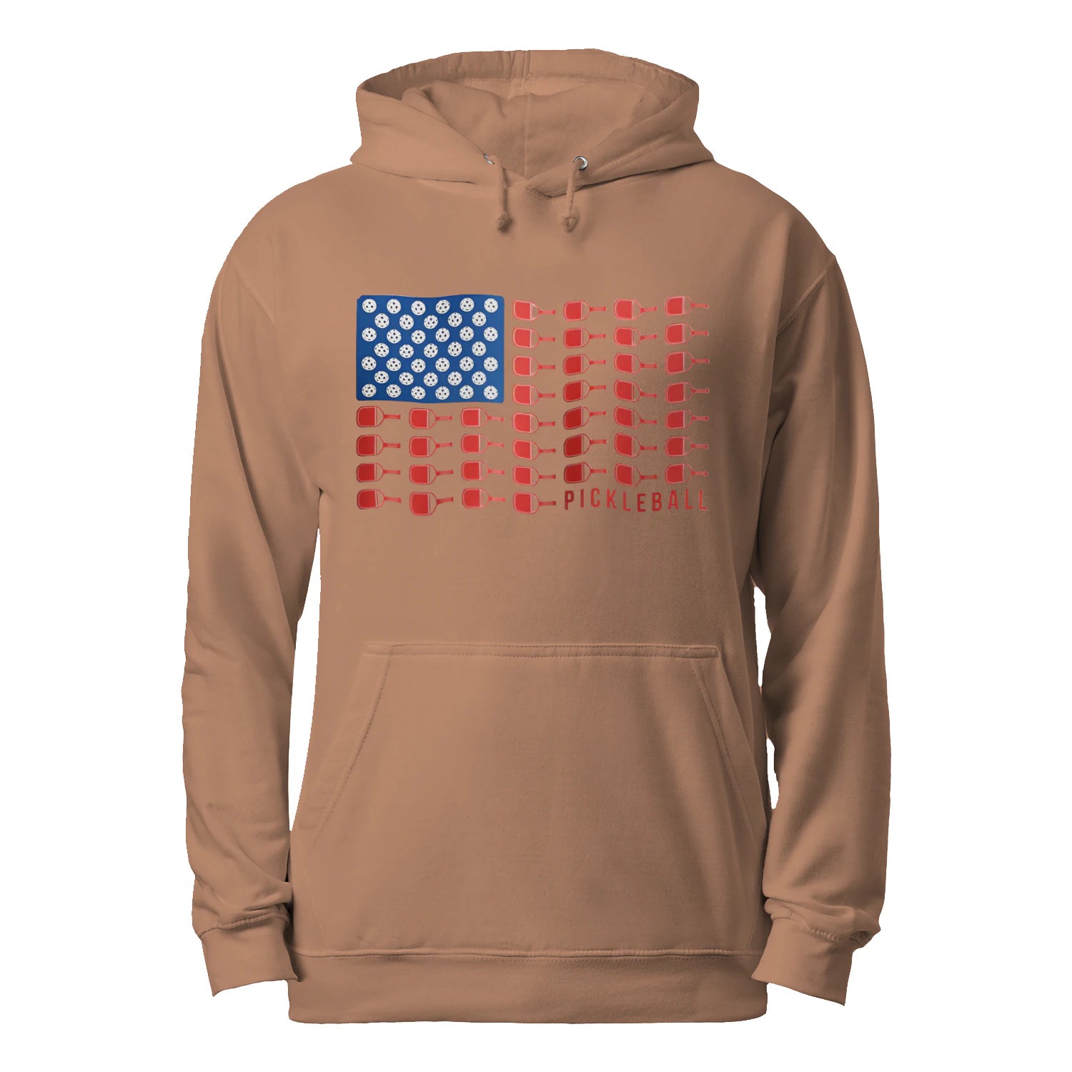 American Flag Pickleball Men’s Hoodie – Funny Gift