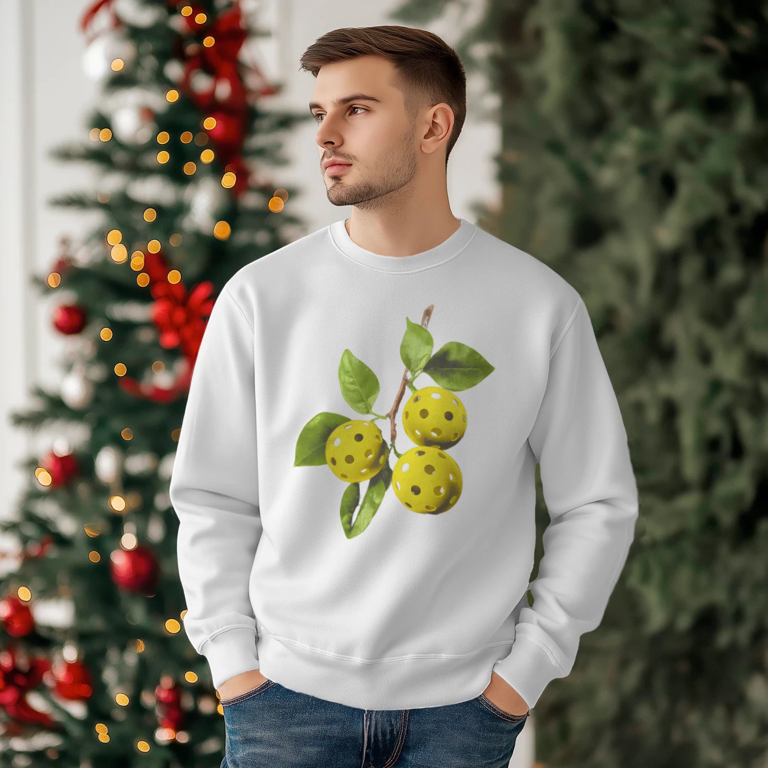 Pickleball Fruit Vibes Men’s Sweatshirt – Funny Gift
