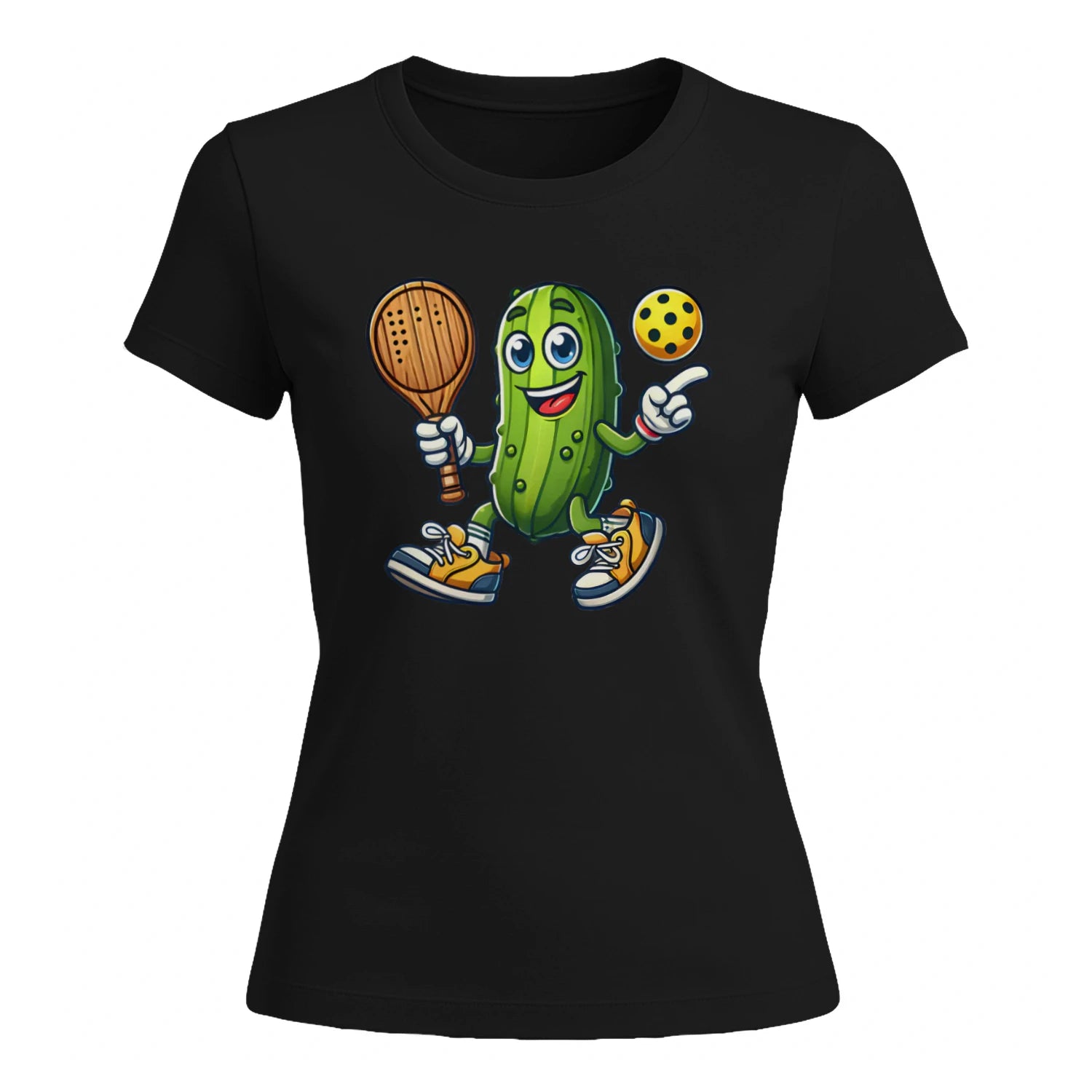 Funny Pickles Playing Pickleball for Women’s T-Shirt – Funny Gift
