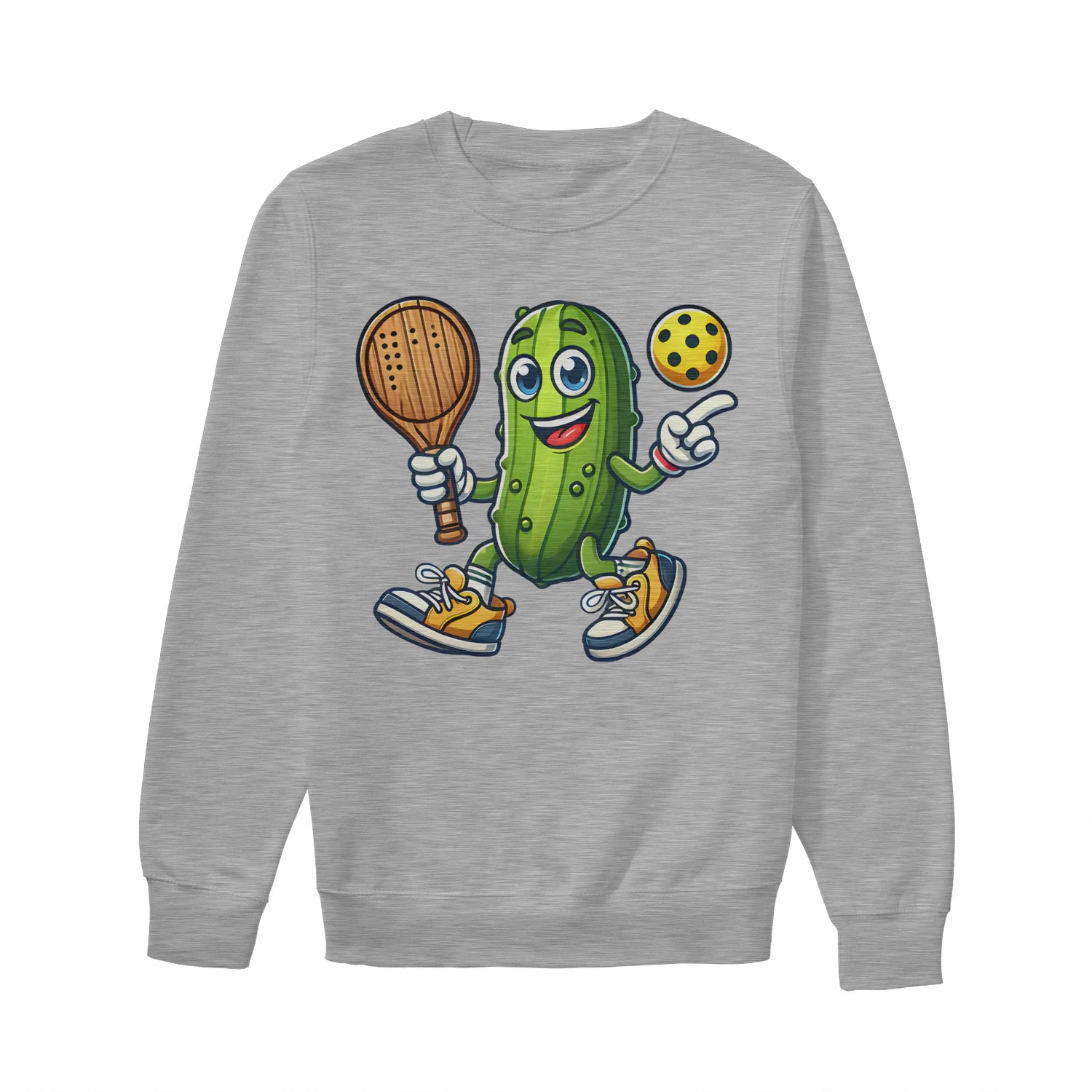 funny pickle pickleball player cartoon classic Women’s Sweatshirt – Funny Gift