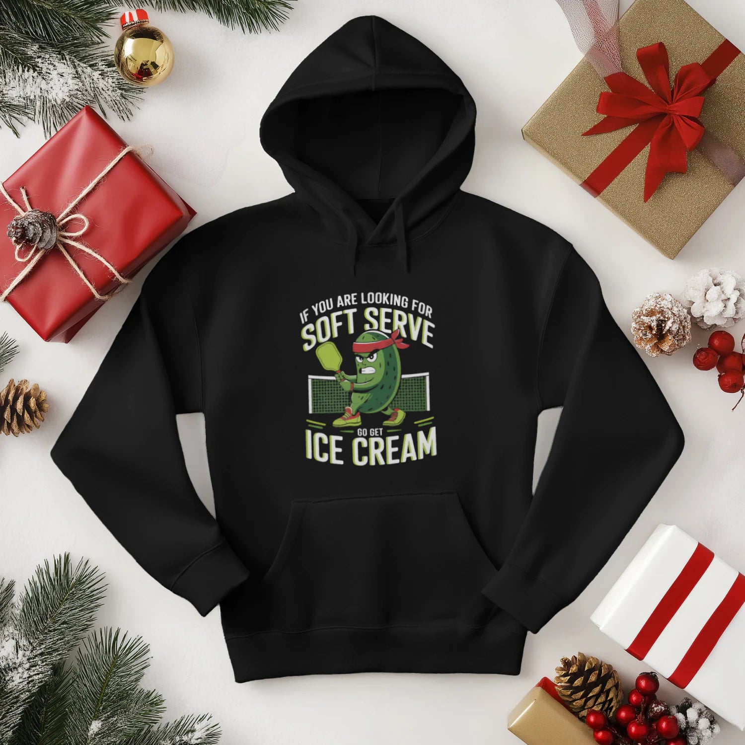 Pickleball & Ice Cream Men’s Hoodie – Funny Gift