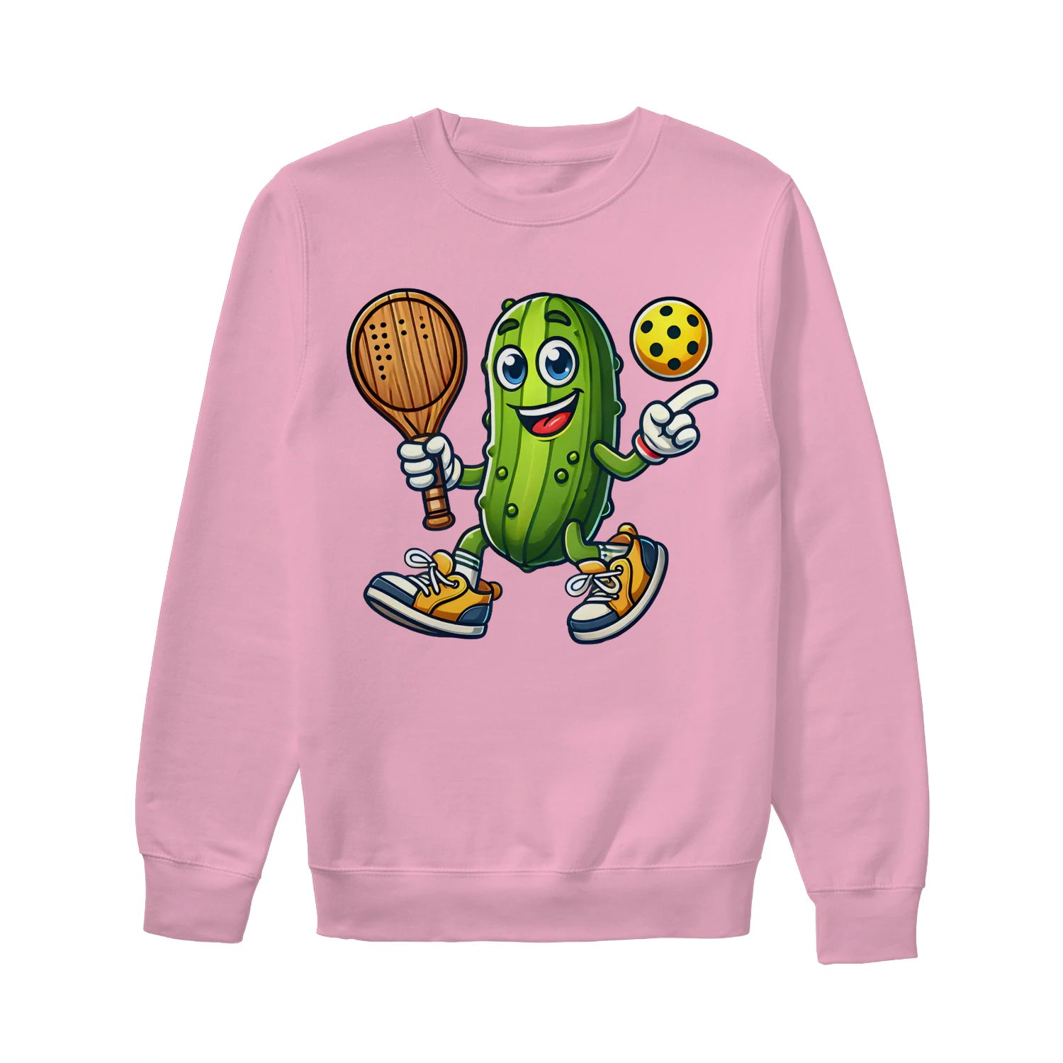 funny pickle pickleball player cartoon classic Women’s Sweatshirt – Funny Gift