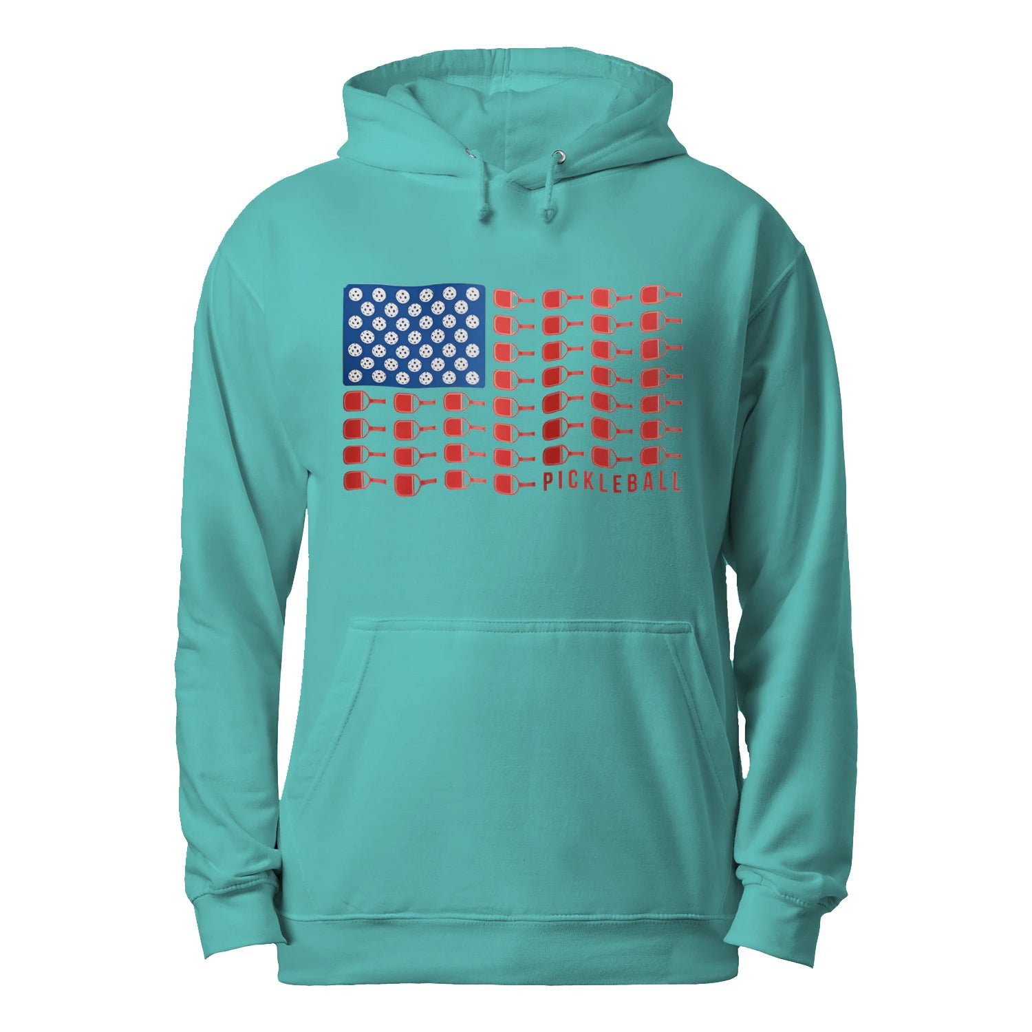 American Flag Pickleball Men’s Hoodie – Funny Gift