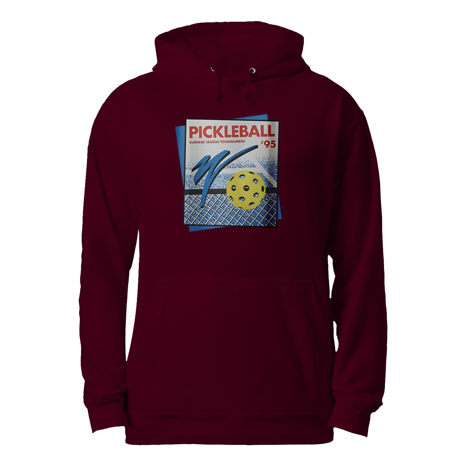 Retro Pickleball Court Men’s Hoodie – Funny Gift