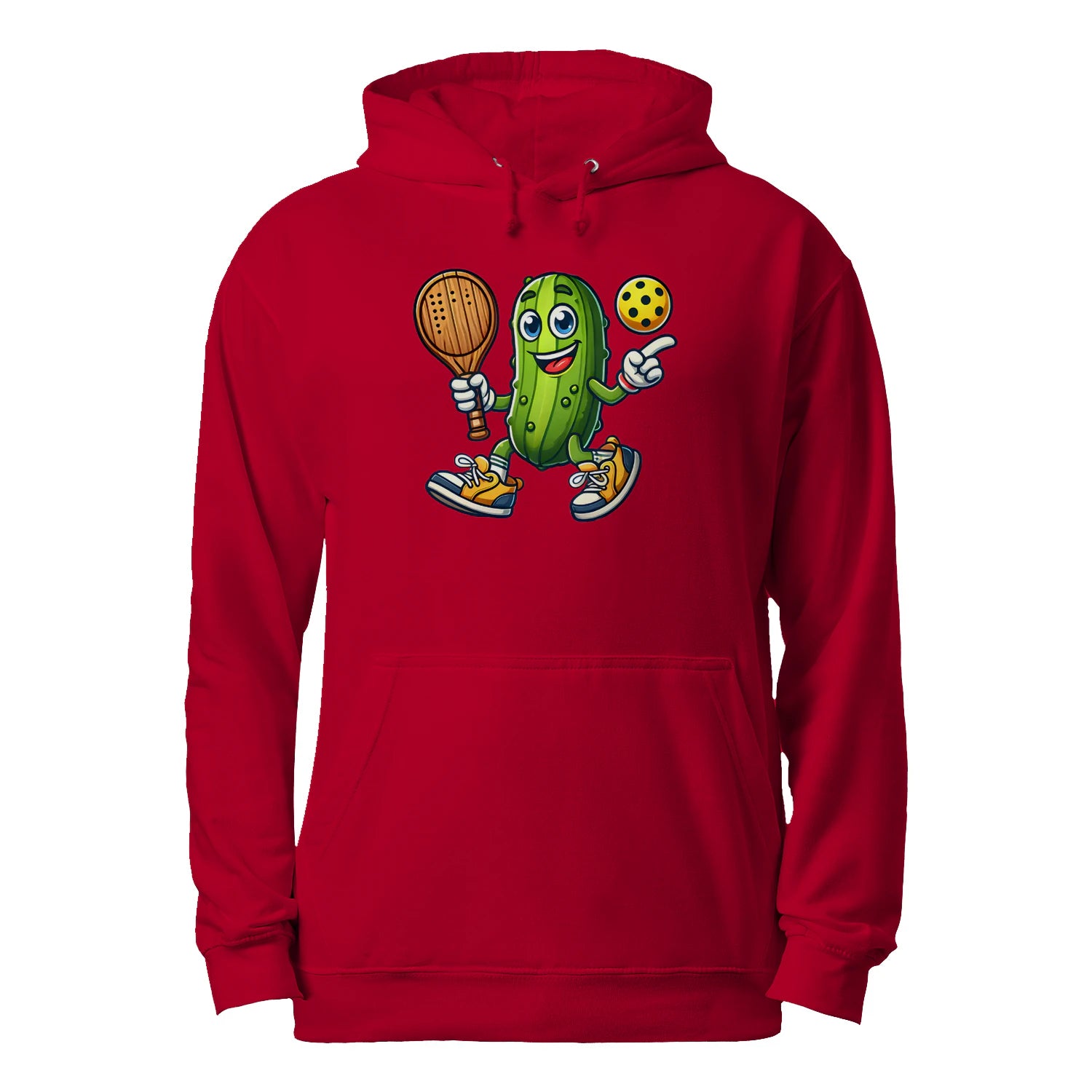 Funny Pickle Pickleball Player Cartoon Men’s Hoodie – Funny Gift