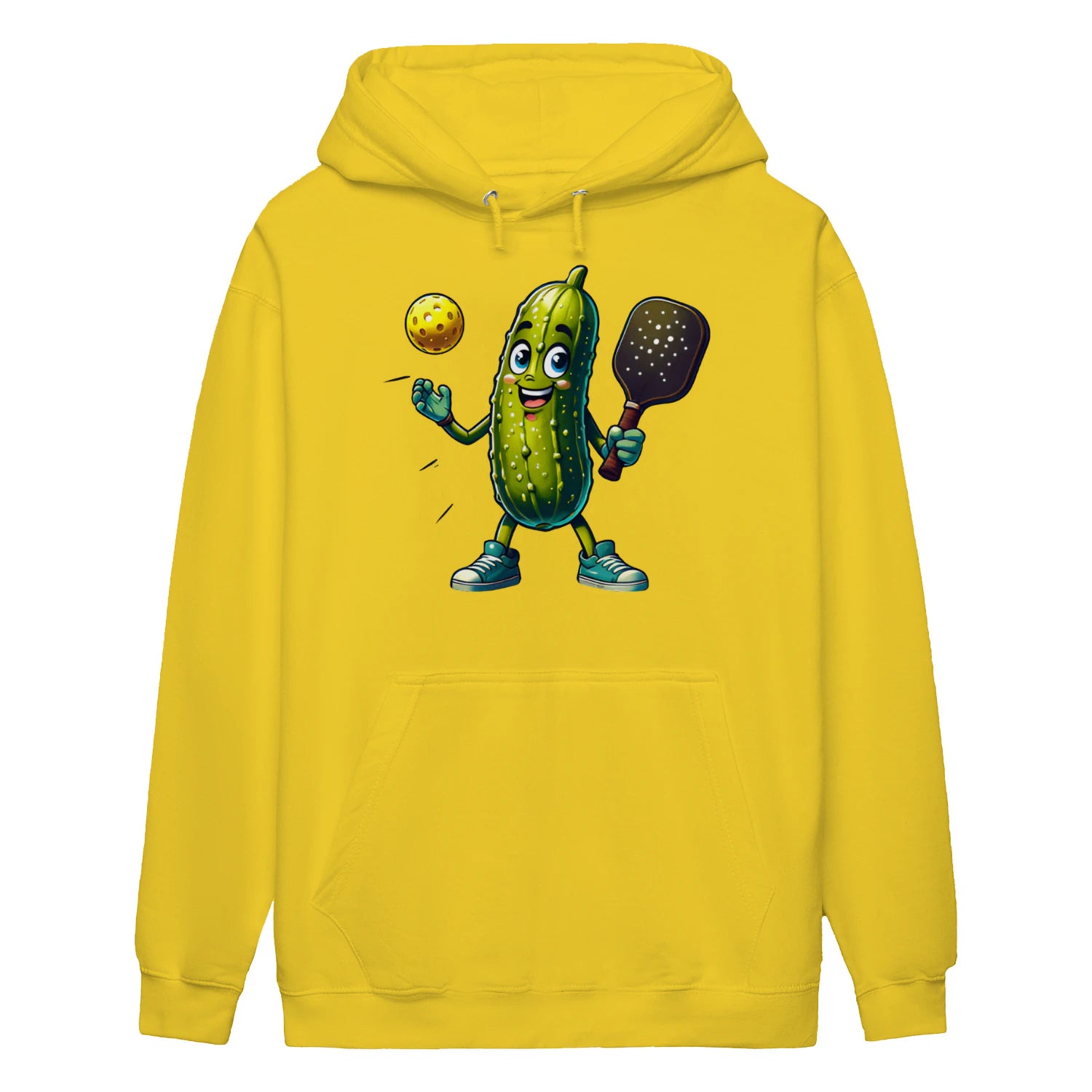 funny pickle pickleball player cartoon Women’s Hoodie – Funny Gift
