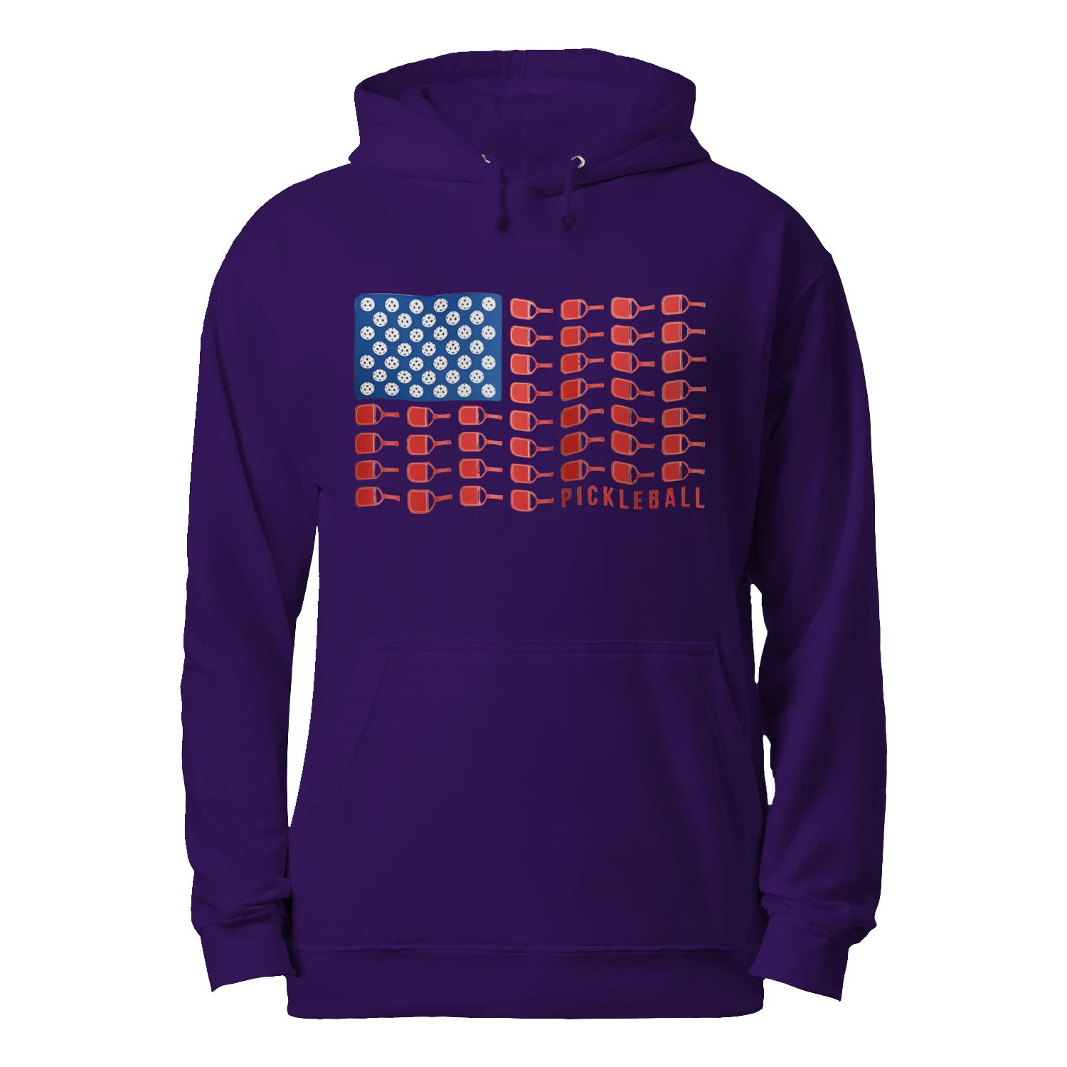 American Flag Pickleball Men’s Hoodie – Funny Gift
