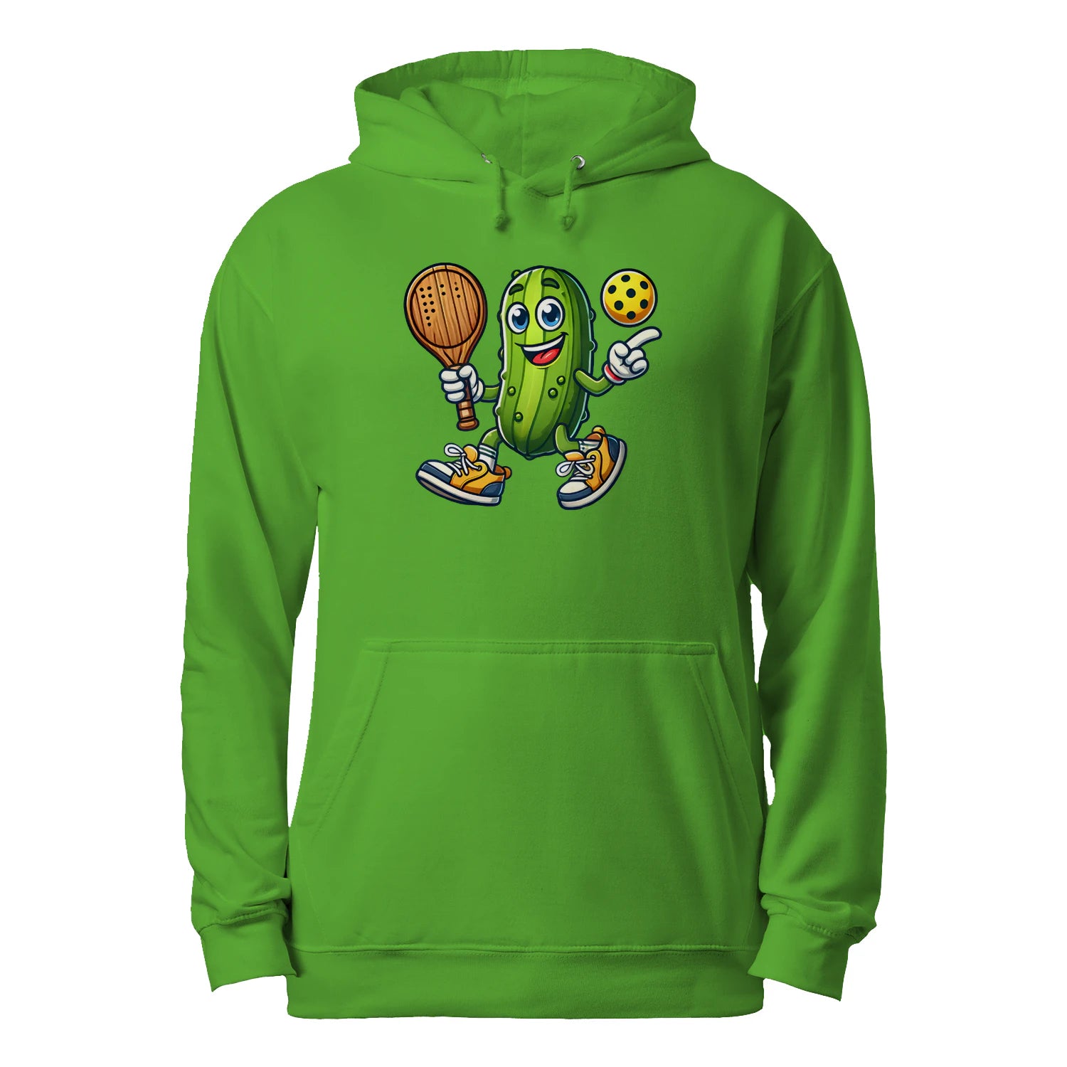 Funny Pickle Pickleball Player Cartoon Men’s Hoodie – Funny Gift