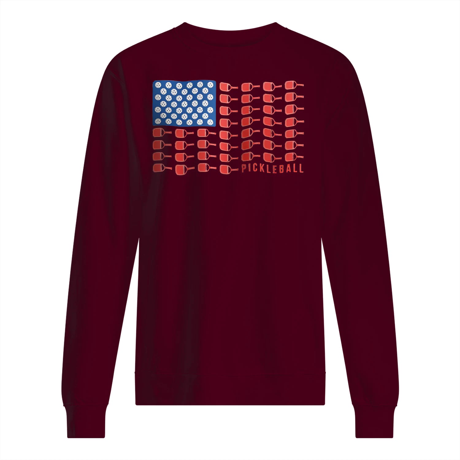 American Flag Pickleball Men’s Sweatshirt – Funny Gift