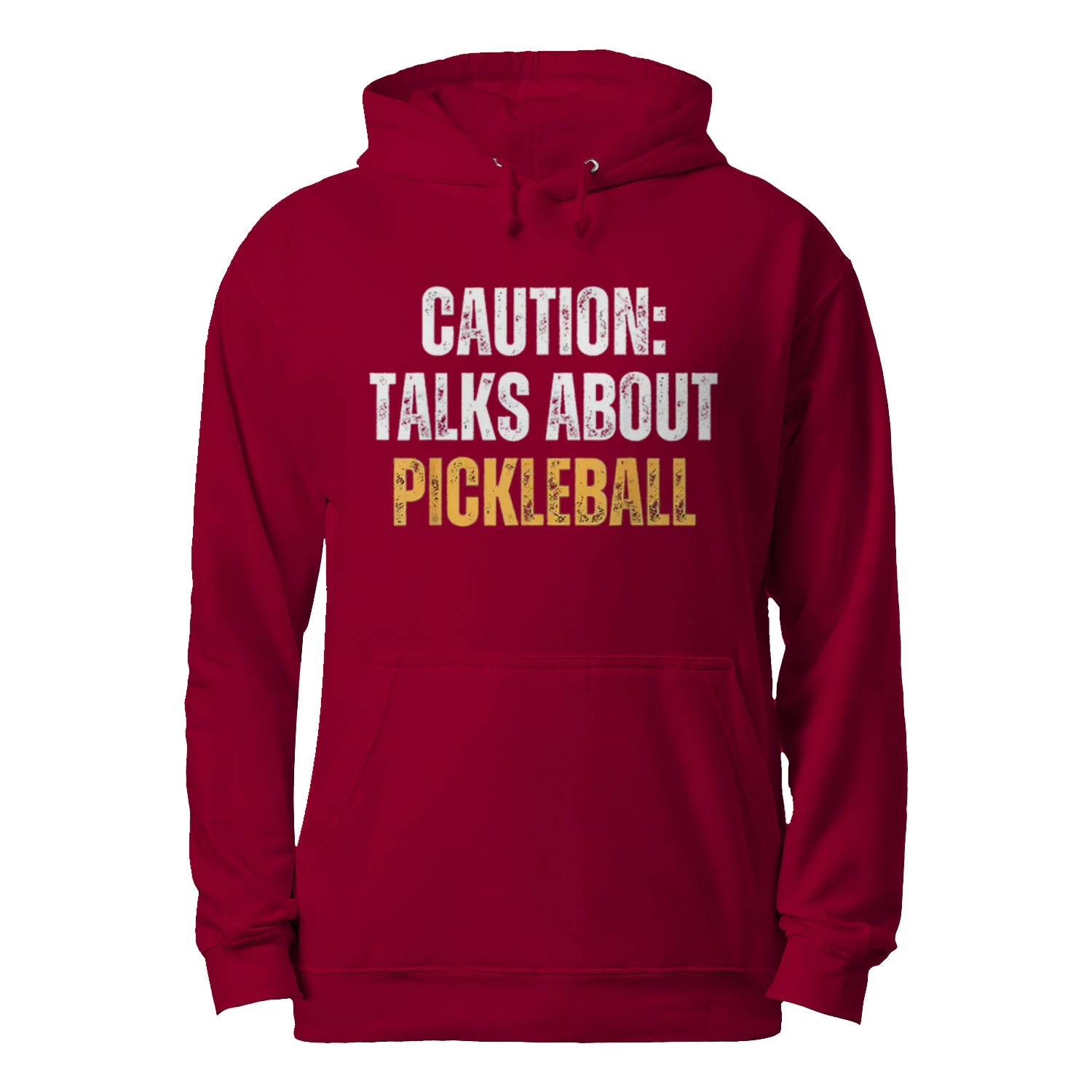Caution: Talks About Pickleball Men’s Hoodie – Funny Gift