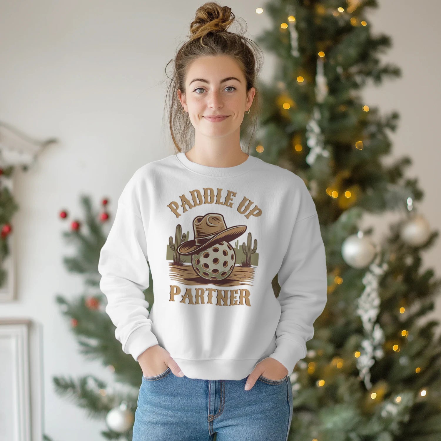 paddle up partner Pickleball Women’s Sweatshirt – Funny Gift