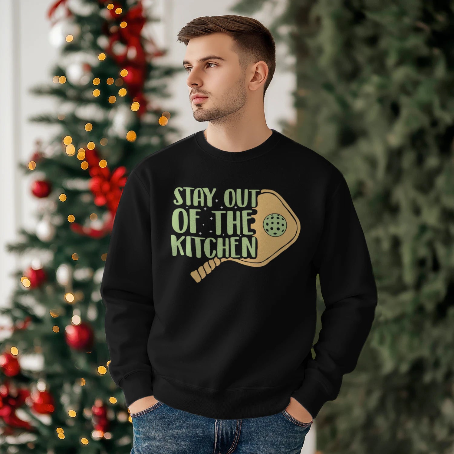 Stay Out of the Kitchen Pickleball Men’s Sweatshirt – Funny Gift