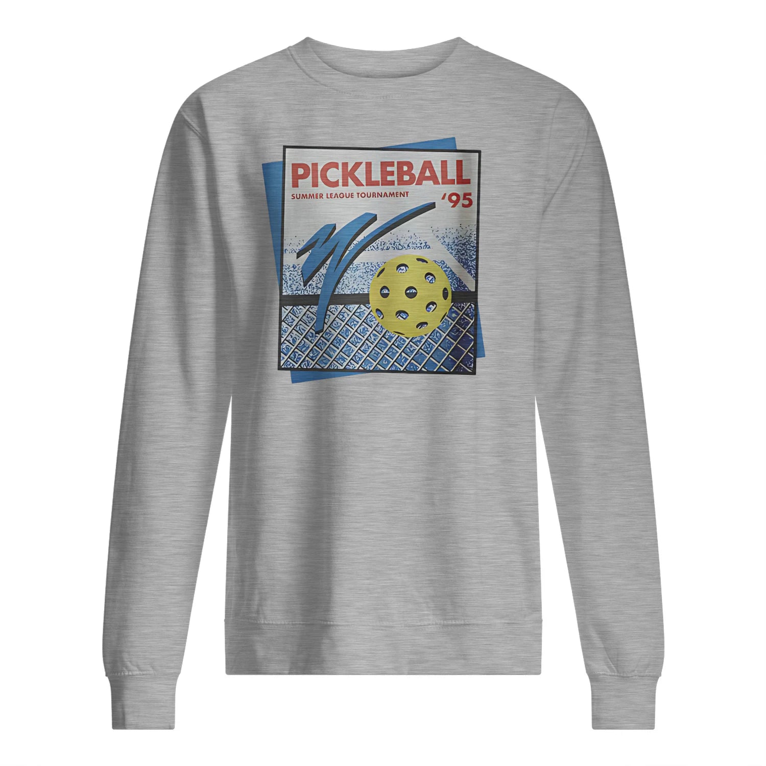 Retro Pickleball Court Men’s Sweatshirt – Funny Gift
