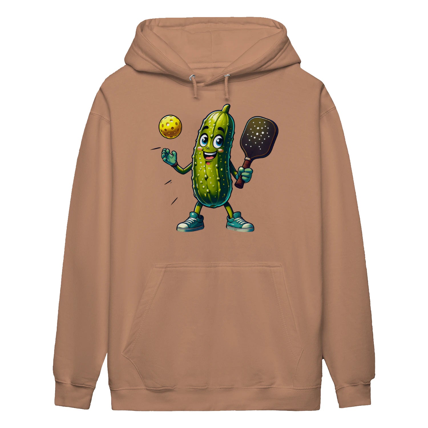 funny pickle pickleball player cartoon Women’s Hoodie – Funny Gift
