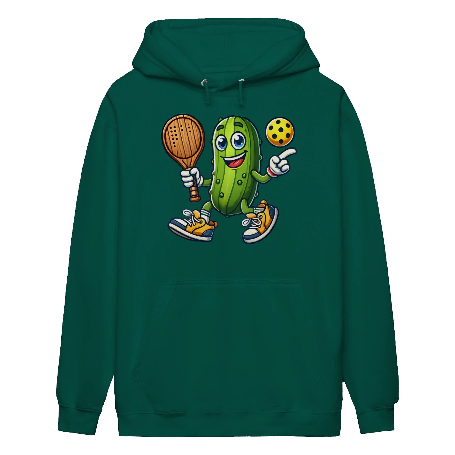 funny pickle pickleball player cartoon Women’s Hoodie – Funny Gift