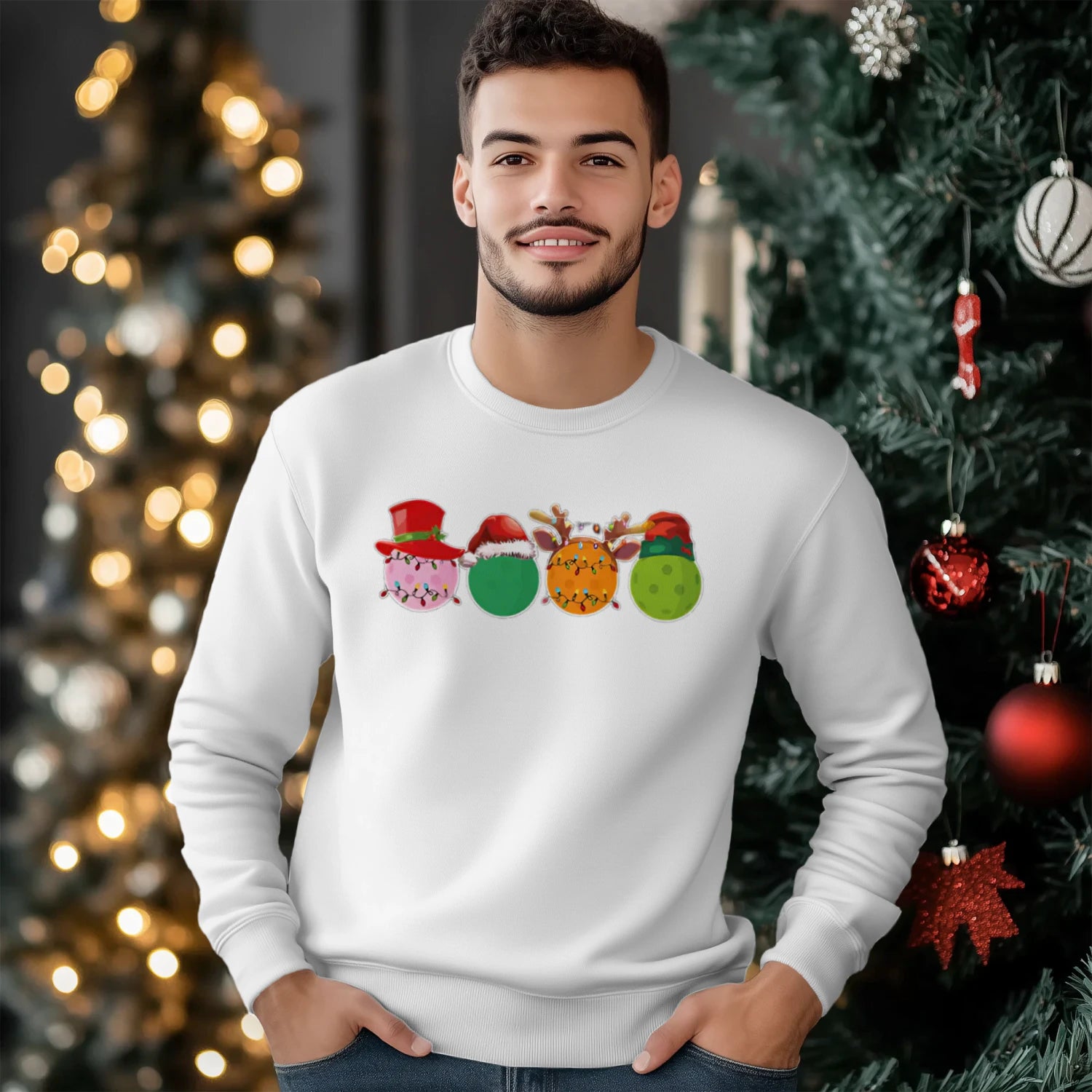 Peace Love Pickleball Men’s Sweatshirt – Funny Gift