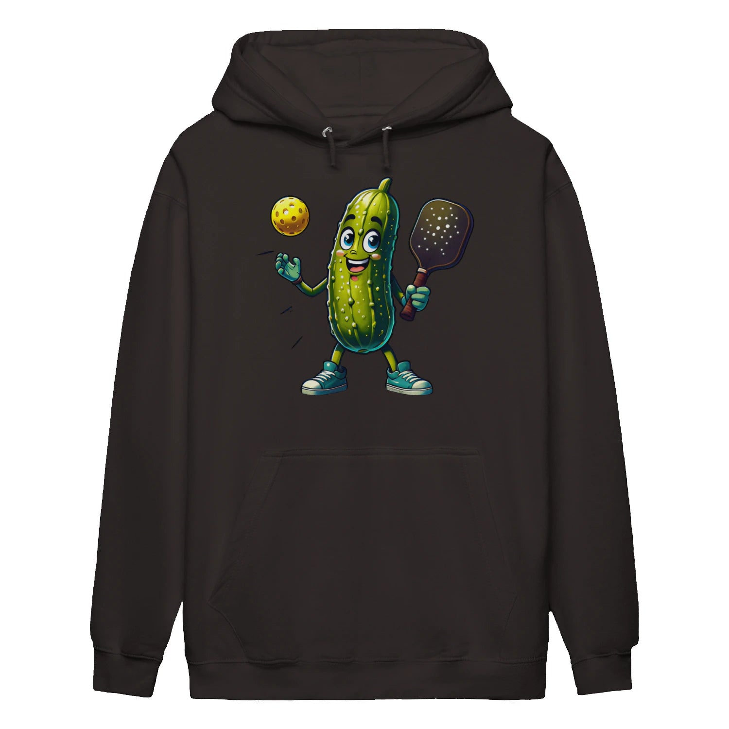 funny pickle pickleball player cartoon Women’s Hoodie – Funny Gift