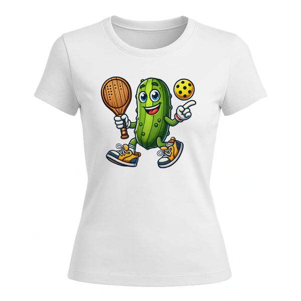 Funny Pickles Playing Pickleball for Women’s T-Shirt – Funny Gift