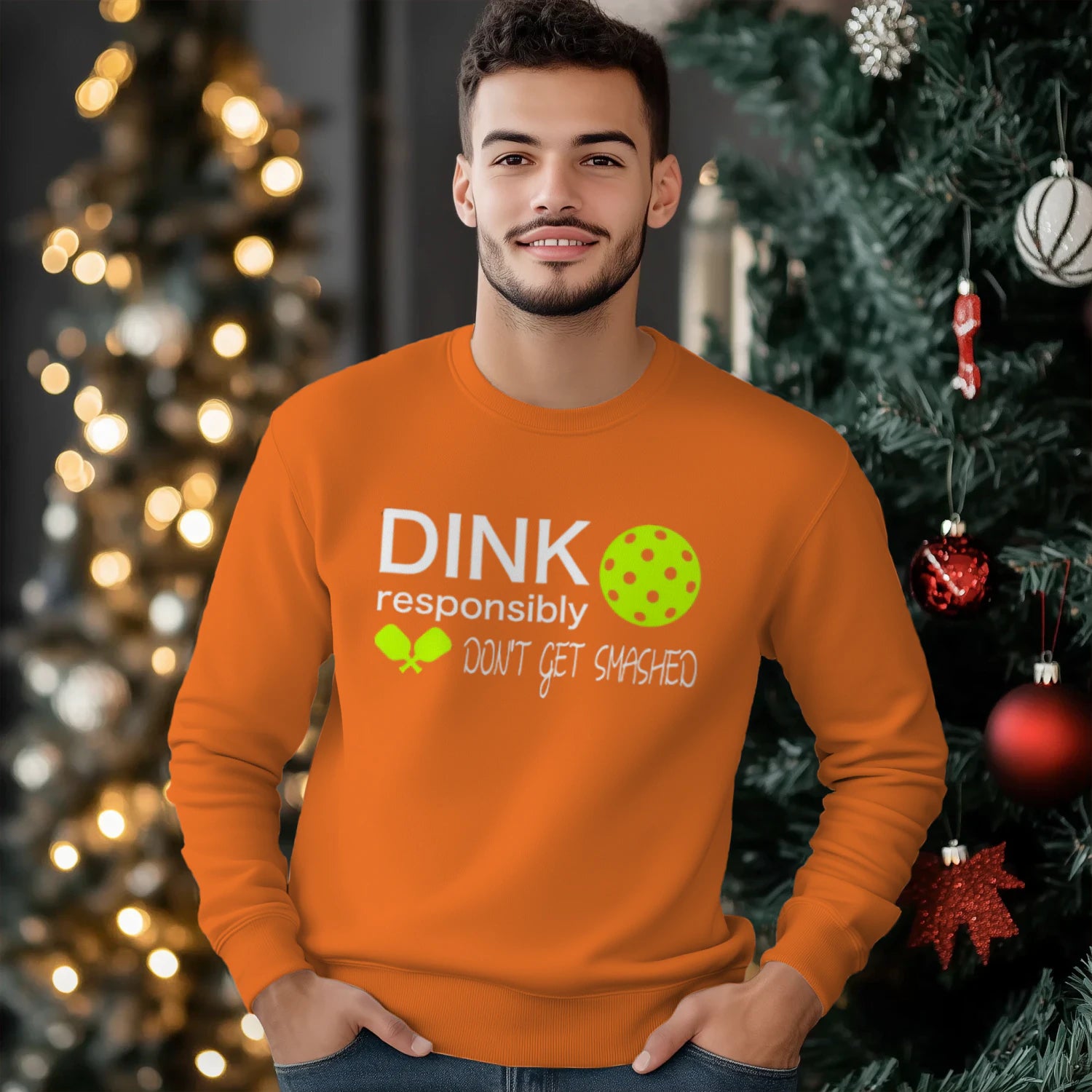 Dink Responsibly Pickleball Men’s Sweatshirt – Funny Gift