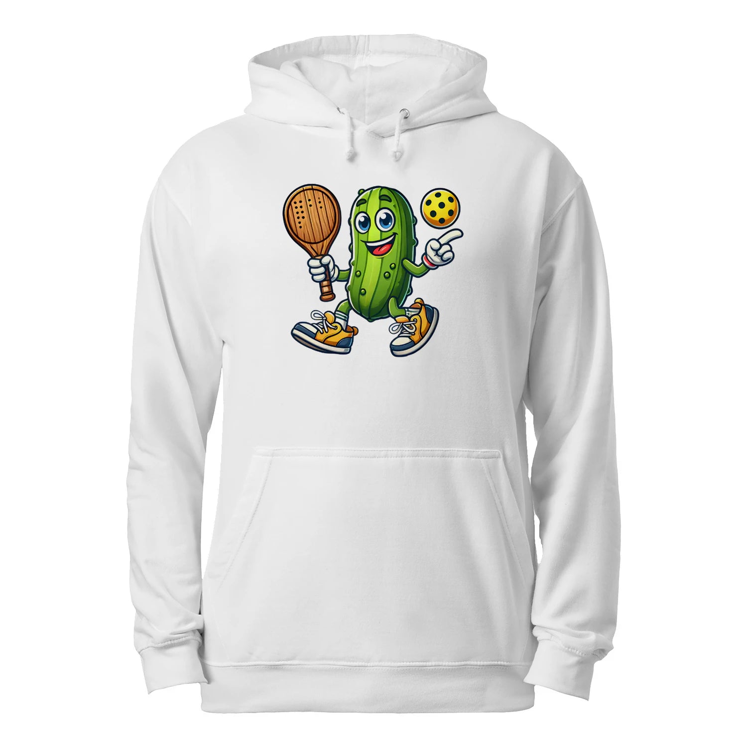 Funny Pickle Pickleball Player Cartoon Men’s Hoodie – Funny Gift