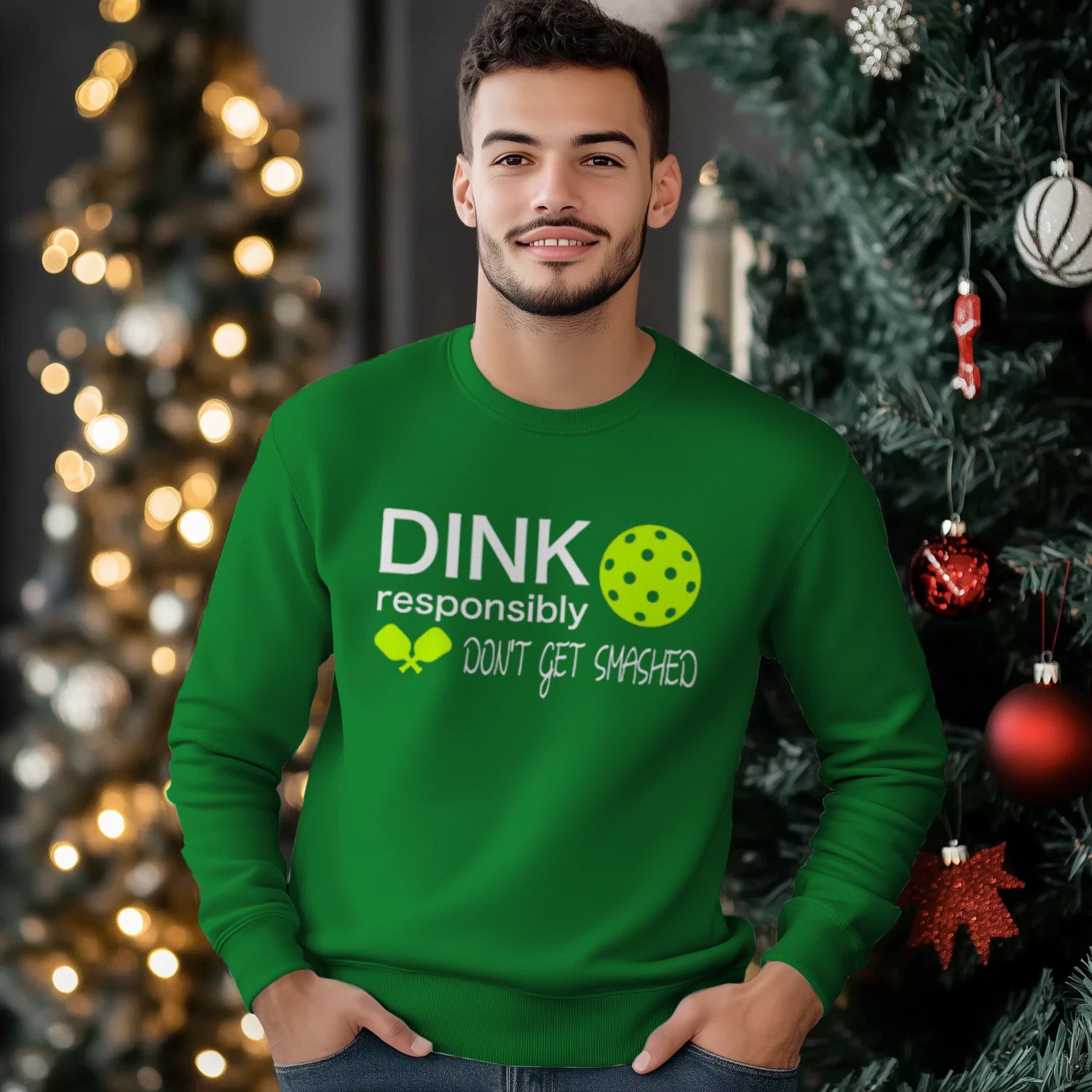 Dink Responsibly Pickleball Men’s Sweatshirt – Funny Gift