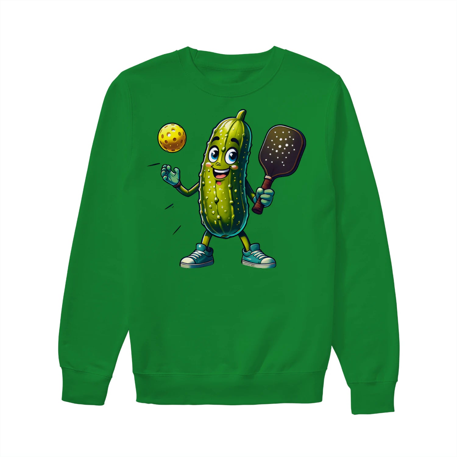 funny pickle pickleball player cartoon Women’s Sweatshirt – Funny Gift